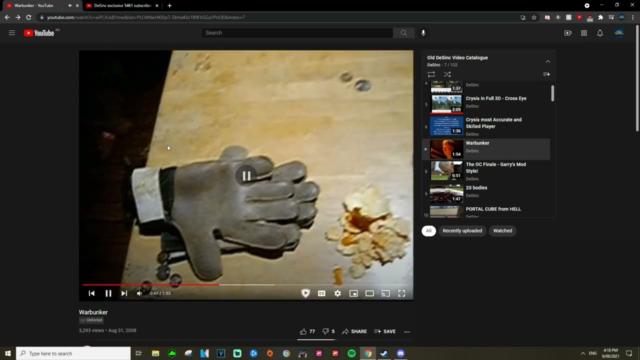 Coremaster flipping out over random sound in old video