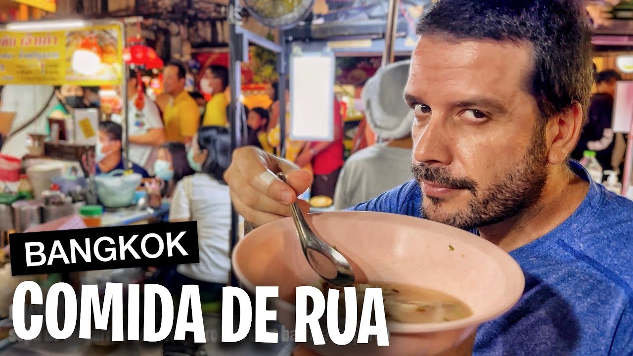 Provando 35 COMIDAS DE RUA em Bangkok na Tailândia 🇹🇭  [Documentário Completo]