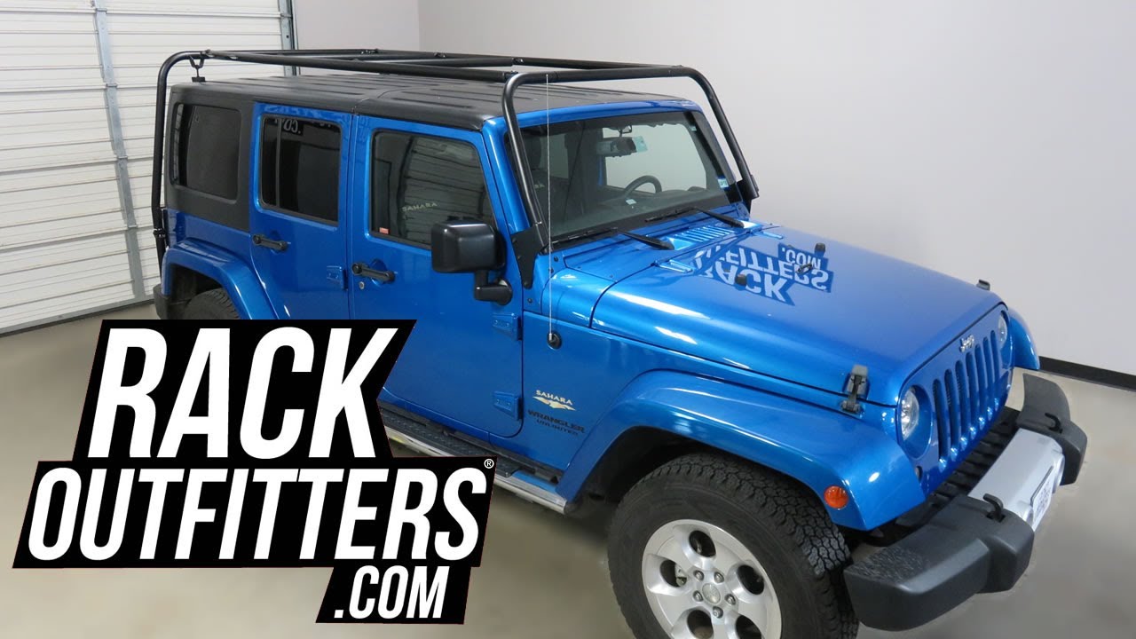 2007 to 2017 Jeep Wrangler Unlimited with Garvin Wilderness Adventure Rack