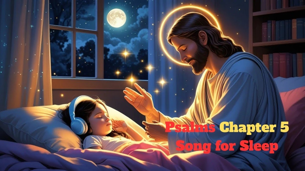 🌙✨ Psalms 5 Calm Sleep Music 😴🎶 | Peaceful Night Prayer & Soothing Scripture for Deep Rest 🌧️🙏