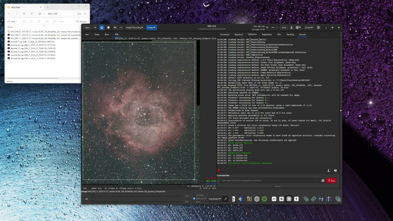 Seestar S50 Mosaic Processing
