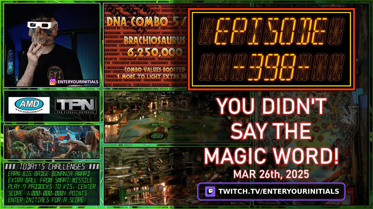 Episode 398 - Stern Pinball's Jurassic Park - You Didn't Say The Magic Word