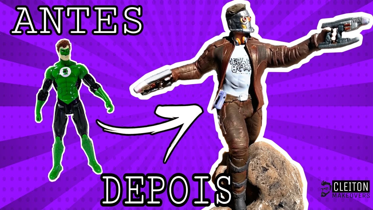 Transformei um Lanterna Verde no Star Lord dos Guardiões da Galáxia #toy makeover#