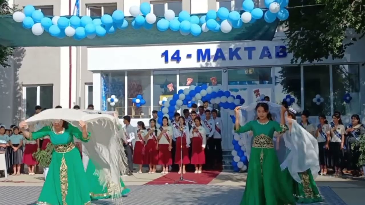 Xorazm viloyati Yangibozor tumani 14-son umumiy o&lsquo;rta ta'lim maktabida so'nggi qo'ng'iroq tadbiri