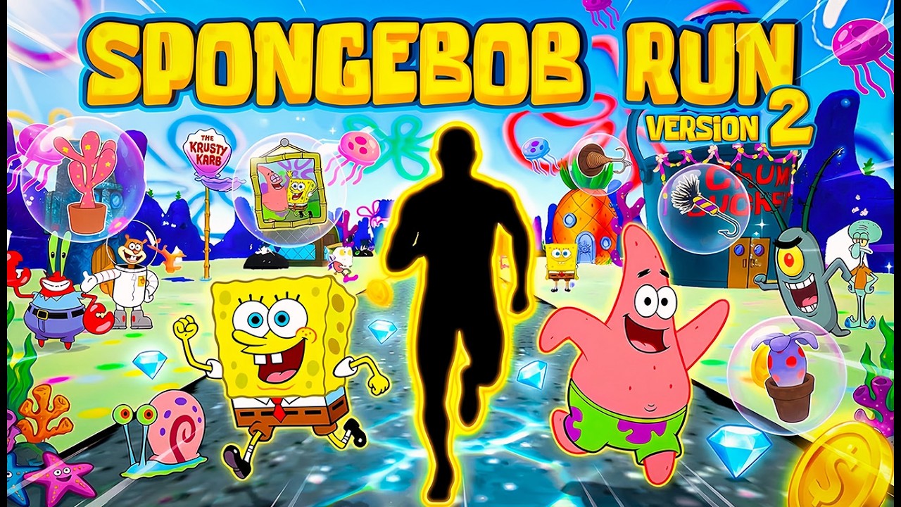 SPONGEBOB RUN 2🍍| Bikini Bottom Chase | Immersive Interactive Warm Up | Viral InteractiveGame