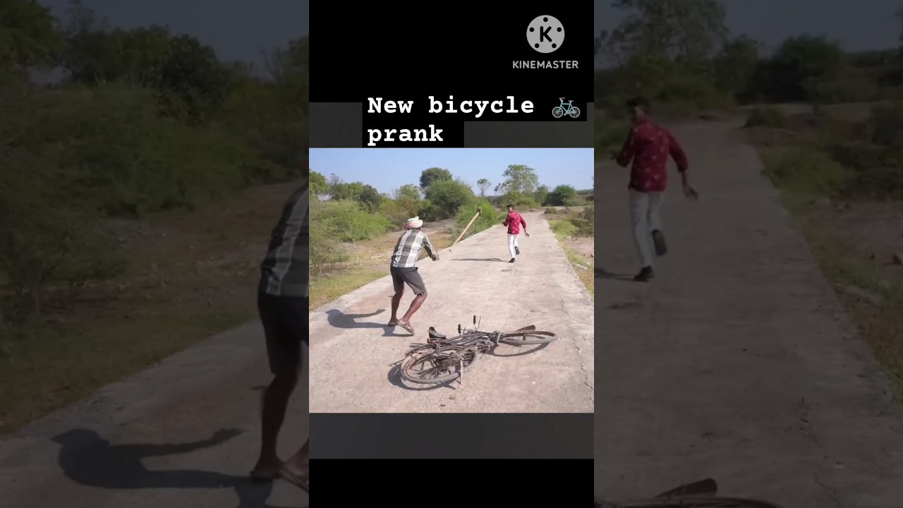 up me new song Breaking Stranger's Bicycle And Giving Them New Prank 😀 आज तो मरते मरते बचे#ytshorts