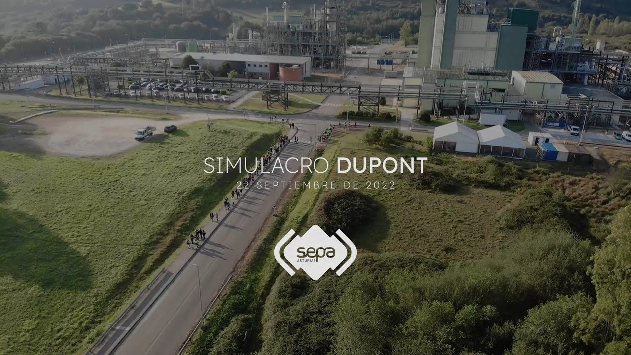 2022.09.22 Simulacro conjunto SEPA y DuPont. Imágenes Unidad Drones de Bomberos de Asturias