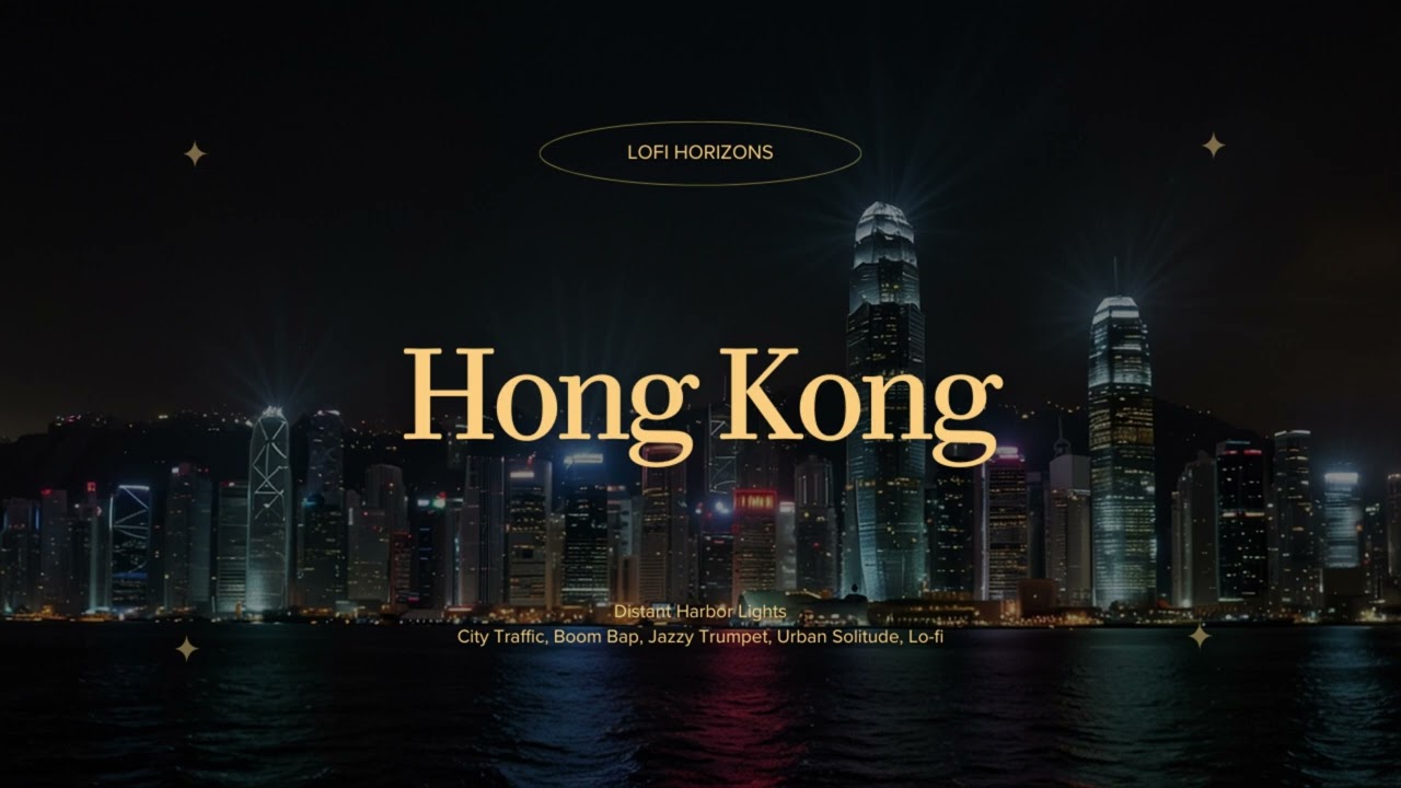 🌃🚈 [3hr] Hong Kong: Distant Harbor Lights 🚢🌉 City Traffic, Boom Bap, Jazzy Trumpet, Lo-fi