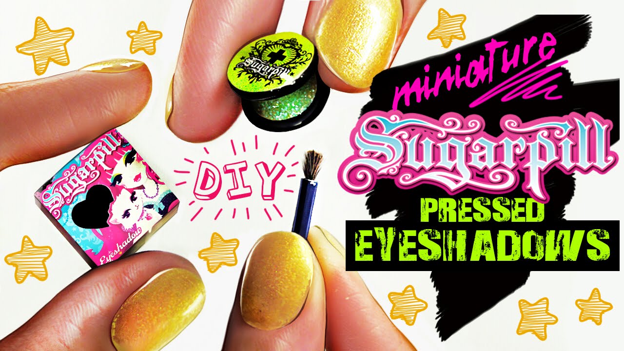 Realistic Miniature SUGARPILL Pressed Eyeshadows Tutorial! | DollHouse DIY ♥