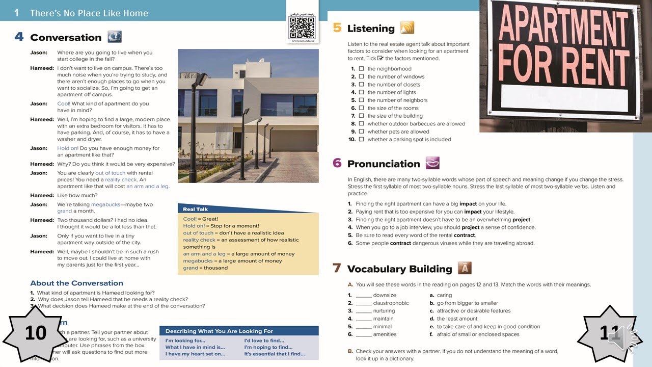 Mega Goal 4 - Unit 1 - Lesson 3 - Conversation Pages 10 - 11
