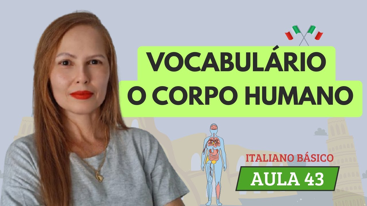 Aula de Italiano 43 | AS PARTES DO COPRO HUMANO EM ITALIANO🇮🇹 (memorize em menos de 5 minutos).