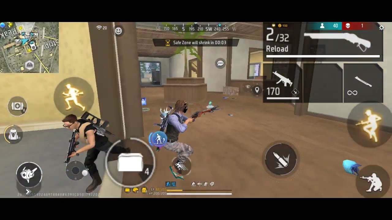 1 first video free fire game play journey 