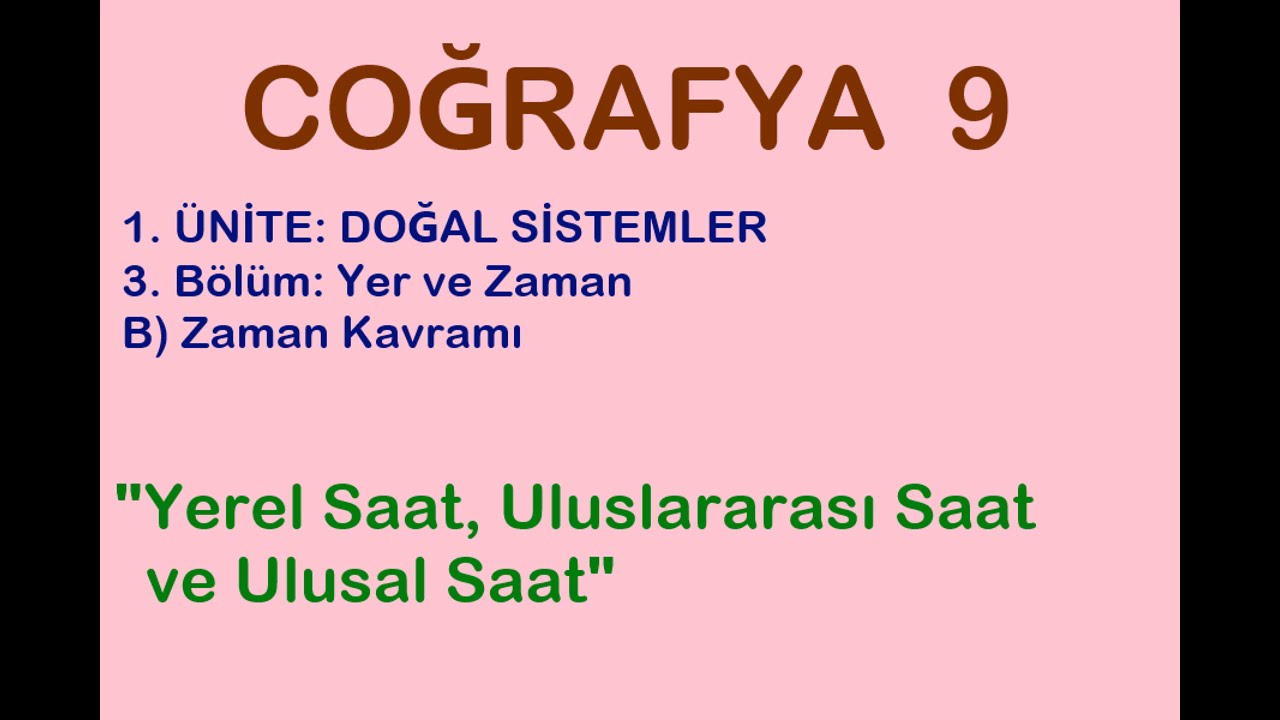 Yerel Saat Uluslararası Saat Ulusal Saat #tytcoğrafya, #coğrafya9, #aytcoğrafya