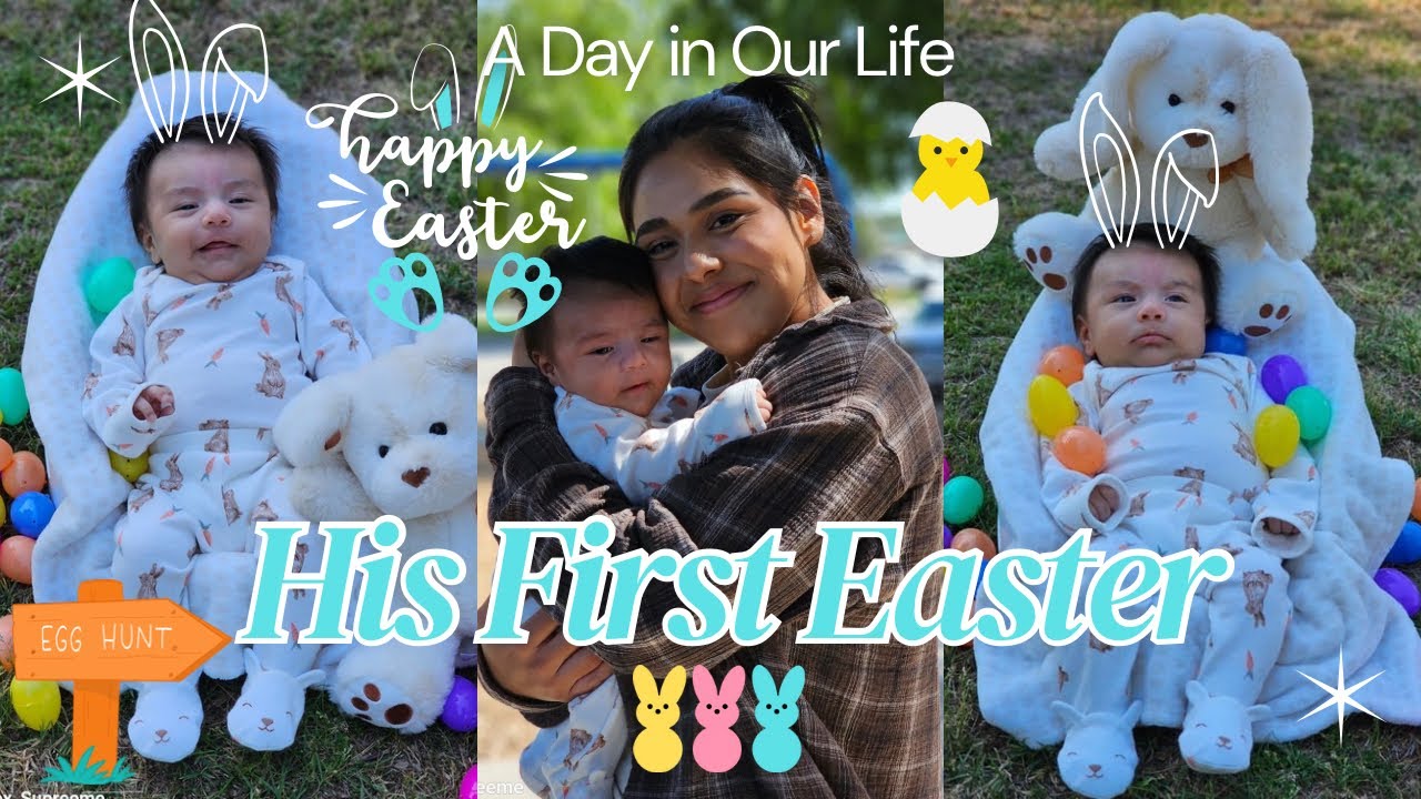 CELEBRATING BABY&rsquo;S FIRST EASTER | FAMILY VLOG **DIY Photoshoot!**