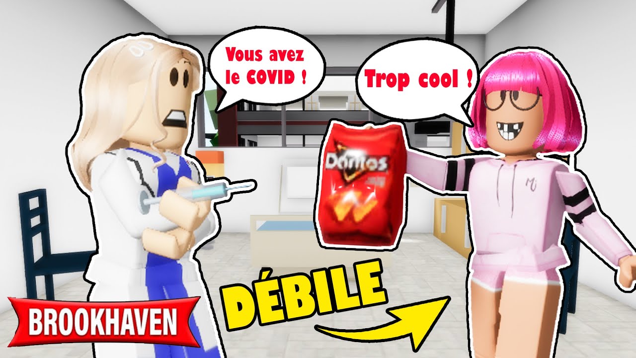 QUAND UNE D&Eacute;BILE A LE CORONA VIRUS SUR BROOKHAVEN! ROBLOX BROOKHAVEN RP STORY