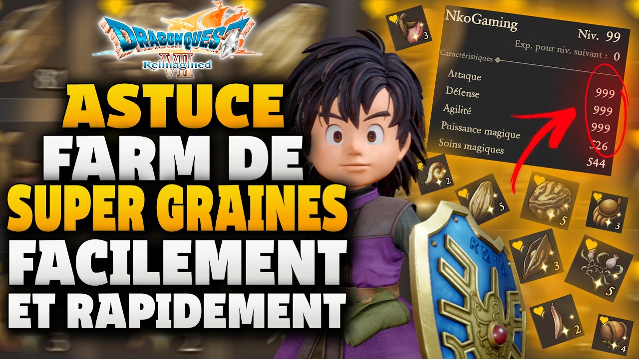 ✅Guide : Farm Les SUPER GRAINES (Boost Stats) Rapidement et Facilement ⭐ DRAGON QUEST 7 REIMAGINED