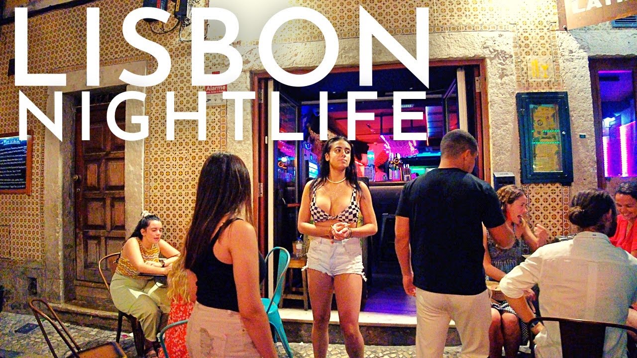 Nightlife in Lisbon Portugal: BAIRRO ALTO Lisbon walking tour 2022, Night Walk