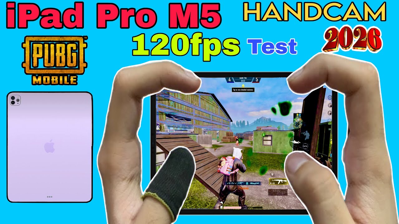 iPad Pro M5 PUBG Mobile/BGMI 120FPS Handcam Test | Ultra Smooth Gameplay + Battery & Heating IOS 26