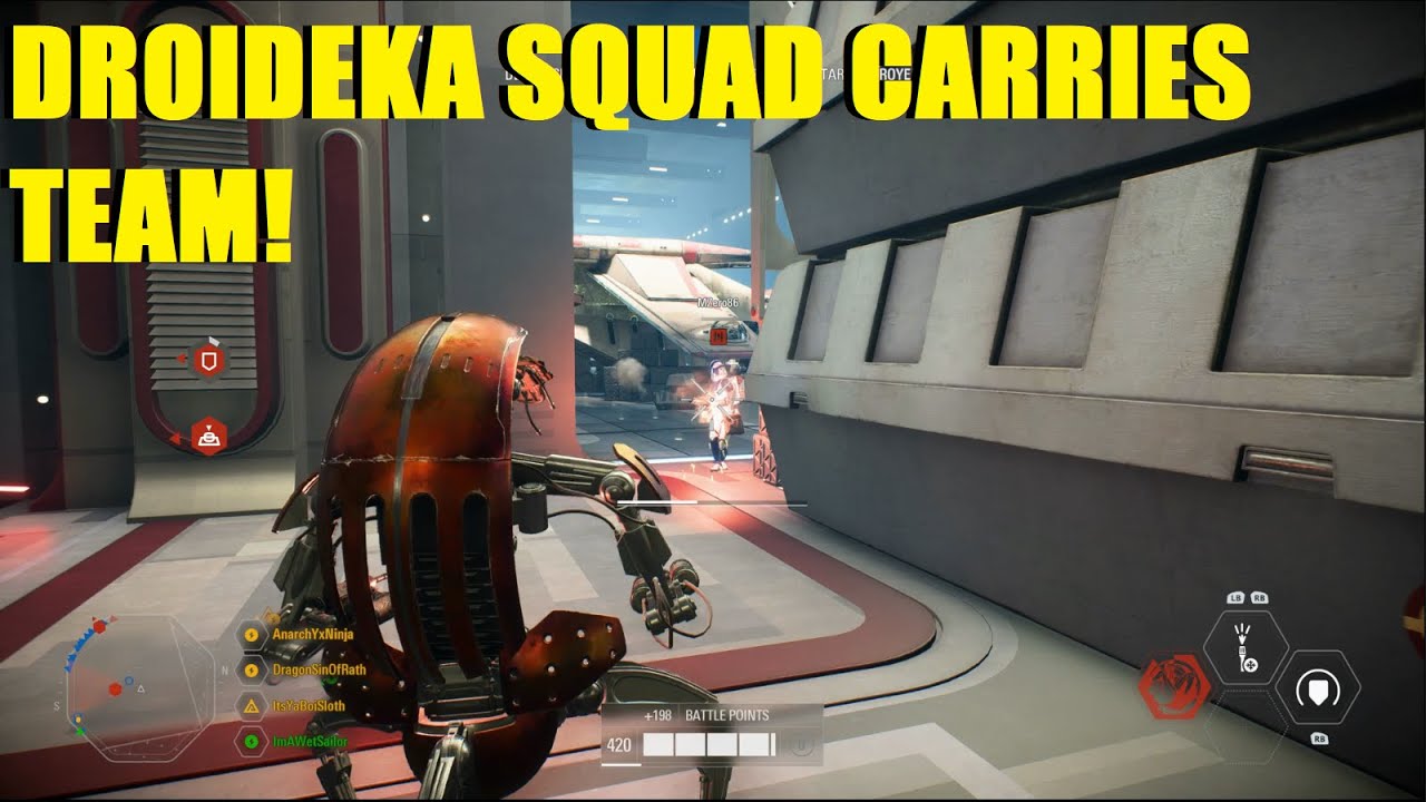 Star Wars Battlefront 2 - ROLLIE POLLIE SQUAD ASSEMBLE! Anakin Gets DESTROYED! XD (Maul/Droidekas)