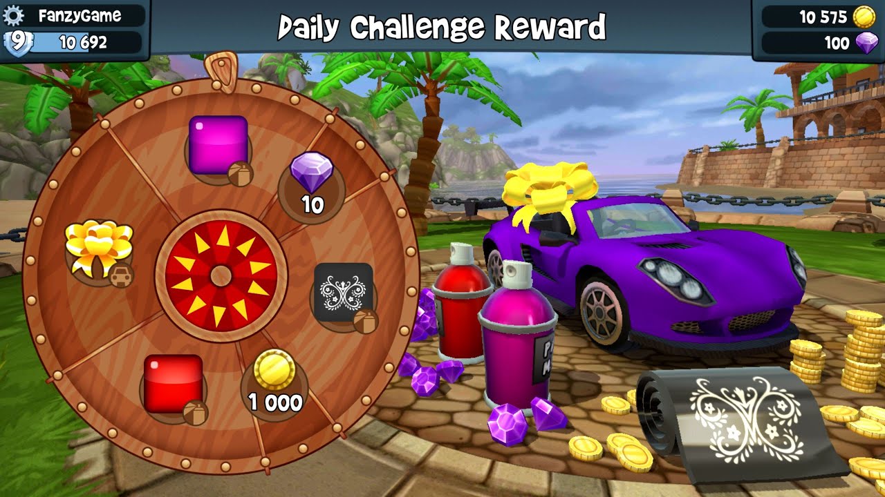 Lambini GT unlock - Spin the Wheel Unlock Lambini GT - Beach Buggy Racing 2