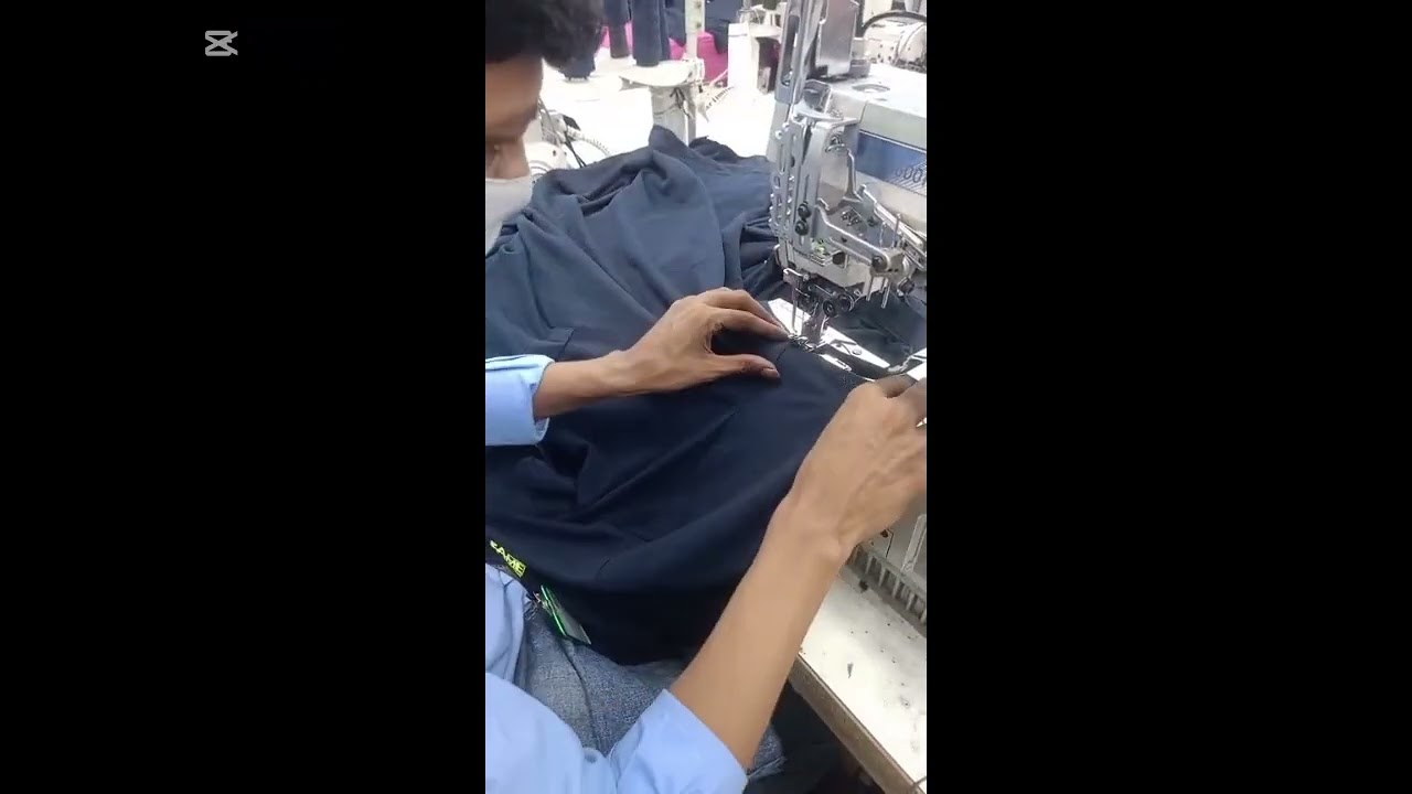 Armhole topstitch & trim with fold