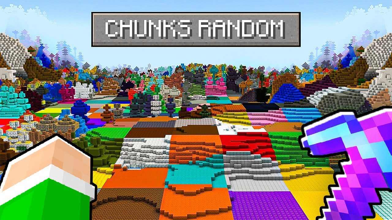 OTTENGO TUTTI GLI OGGETI di MINECRAFT su CHUNK RANDOM!
