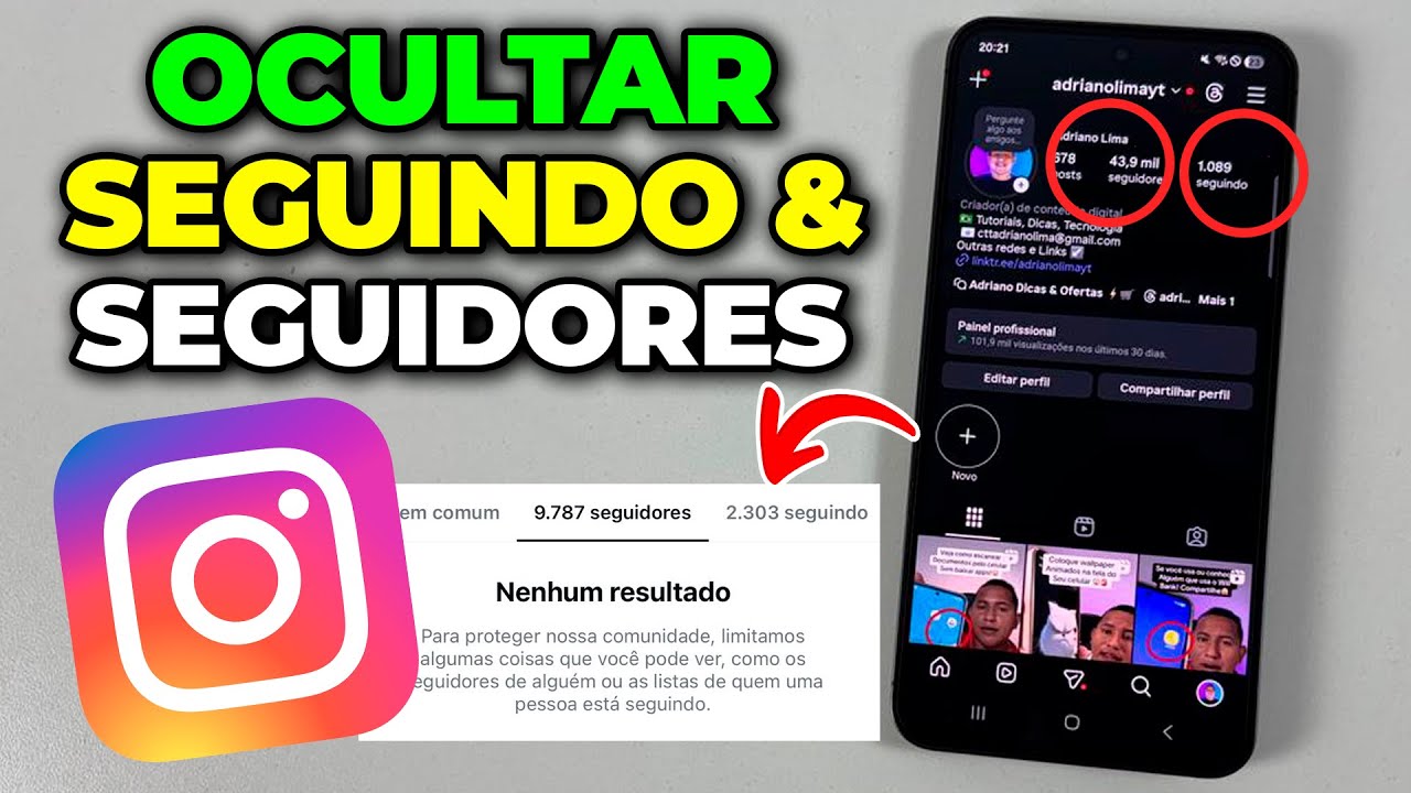 Como ocultar seguidores e seguindo no Instagram 2026