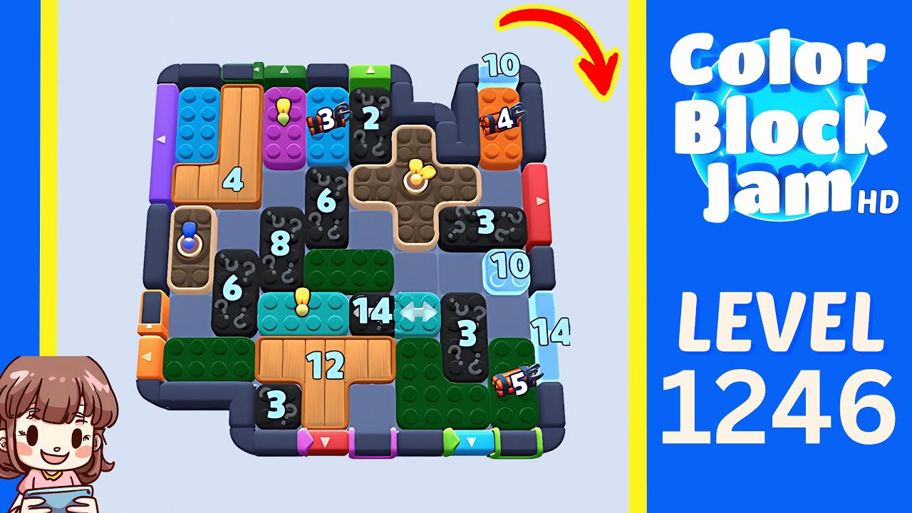 Color Block Jam Level 1246 Solution Walkthrough
