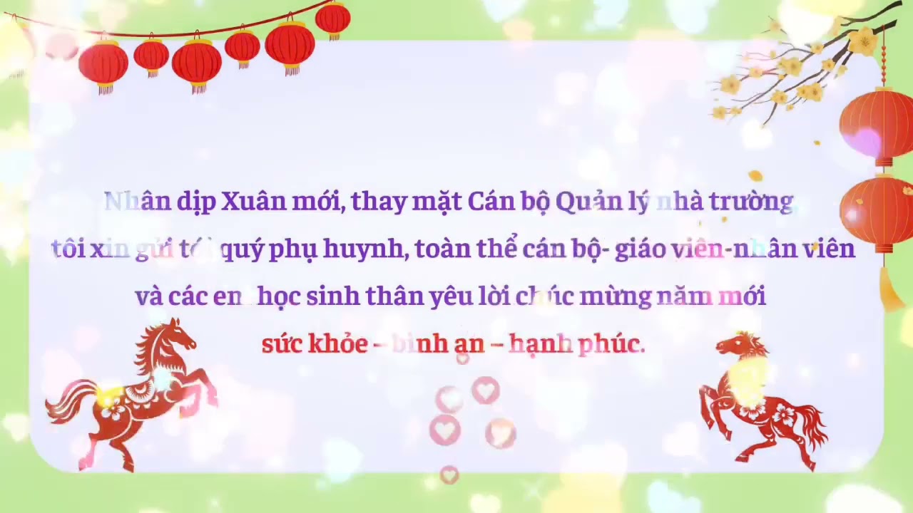 LỊCH NGHỈ TẾT TRƯỜNG TIỂU HỌC TIỀN PHONG