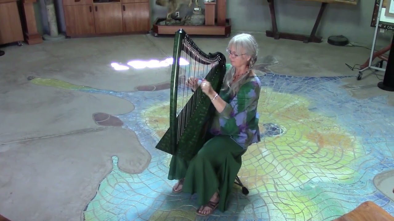 Sabina with Sonnet Harp at Elfin Forest Interpretive Center