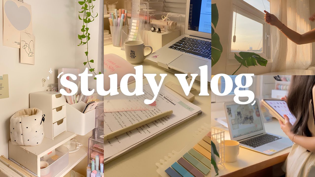 STUDY VLOG | productive mornings, lots of studying, motivation ˚ ༘୨ৎ