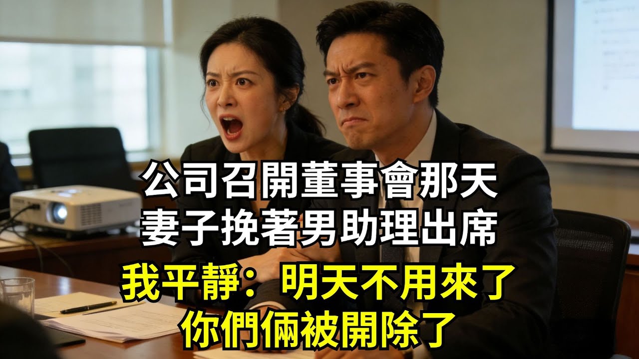 公司召開董事會那天，妻子挽着男助理出席，我平靜：明天不用來了，你們倆被開除了