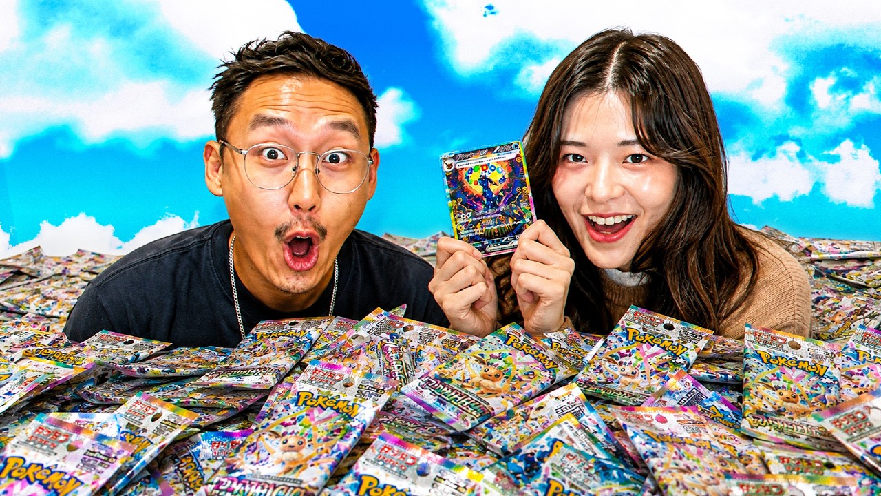 Opening 500 Pokemon Terastal Festival Booster Packs ft. Kkatamina & Fuslie