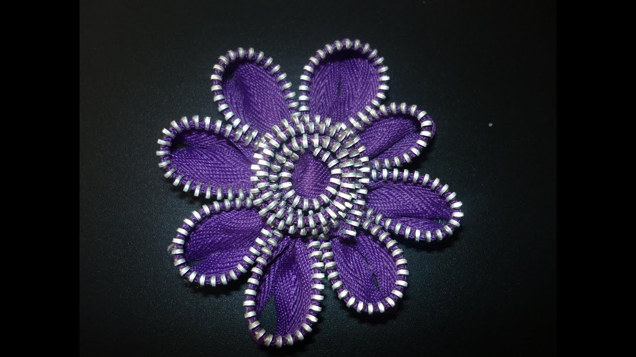 Como elaborar hermosas flores para el cabello con cierres,Hair flowers with zippers