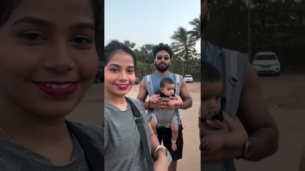 Isha&rsquo;s 1st beach in Goa 🏖️😅 | Day -2 Goa | #Goa | #trip | #minivlog | @getfitwithsiva