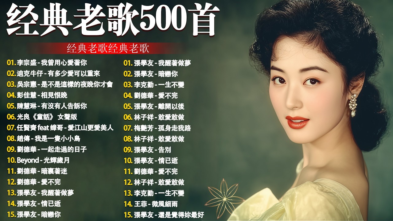 80、90年代经典老歌尽在 经典老歌500首 || 一人一首成名曲 🤞🤞 我曾用心爱过你/雨蝶/容易受伤的女人/选择/黄昏/我是真的爱上你