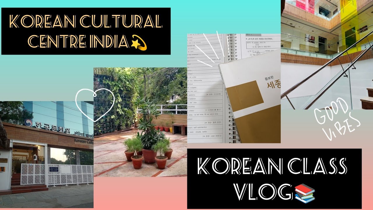 Korean classes in India vlog 🇮🇳🇰🇷|| ind-korea || Korean Cultural Centre India ❤🌸