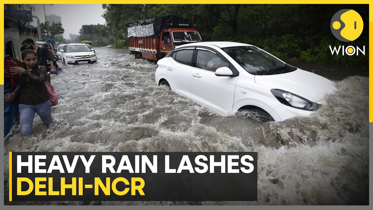 Red Alert Issued As Delhi-NCR Witnesses Heavy Rain, Waterlogging In Places | WION