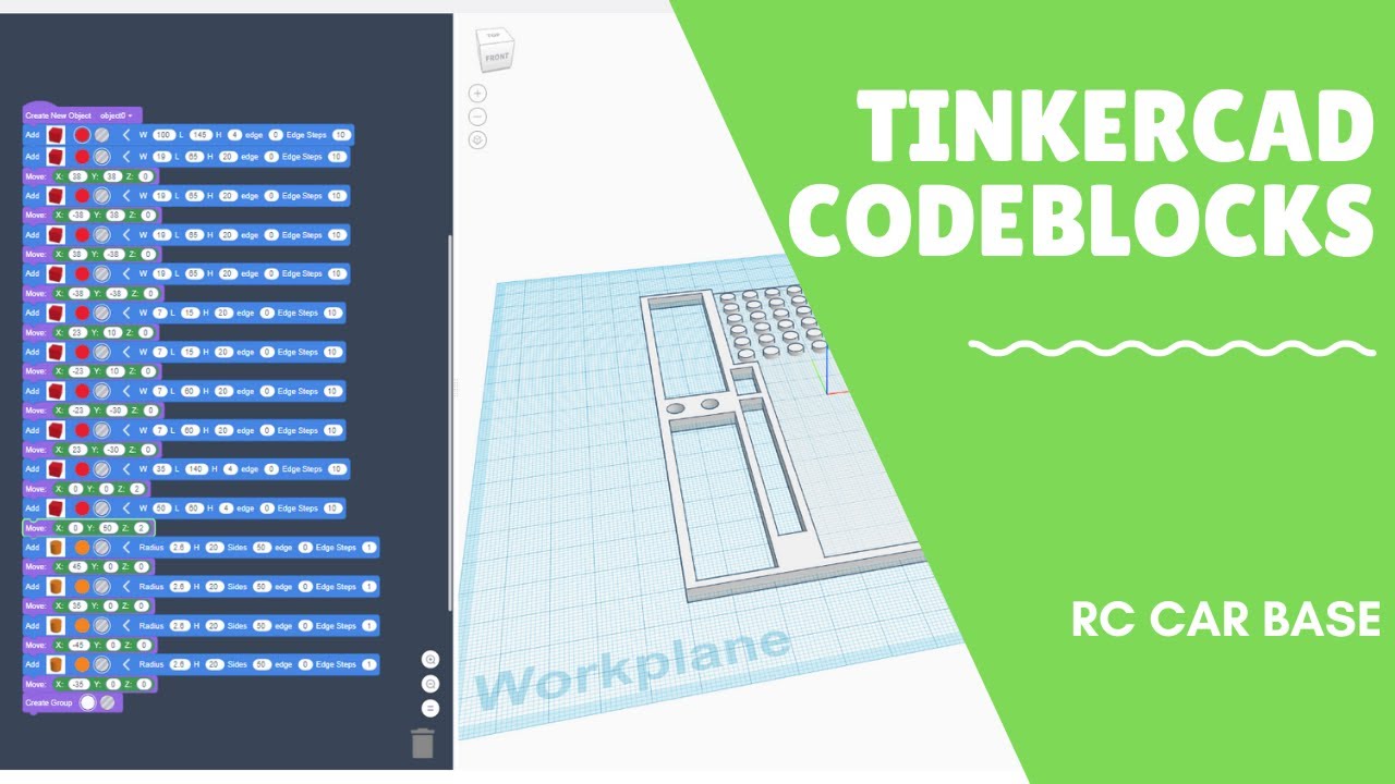 Tinkercad Codeblocks Tutorial  - RC Car Base