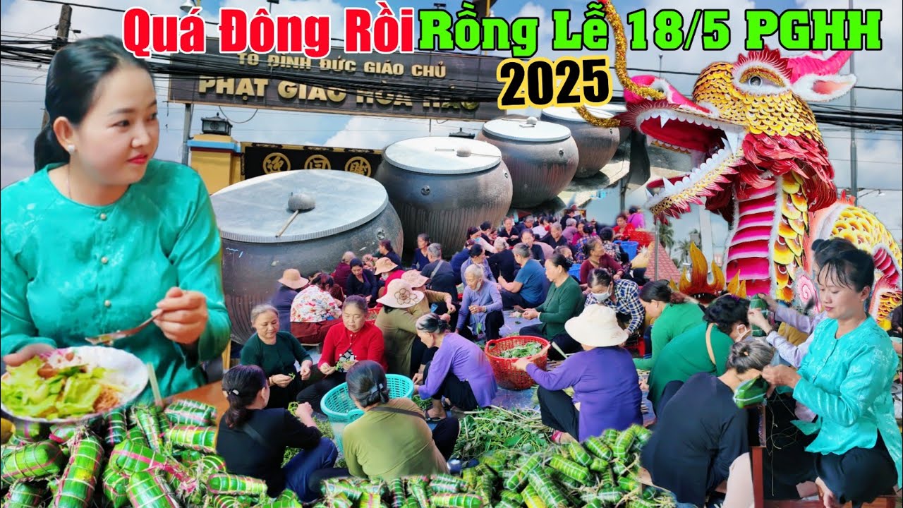 Cộ hoa RỒNG VÀNG mừng đại lễ 18 tháng 5 năm 2025 PGHH ngày giỗ đức bà