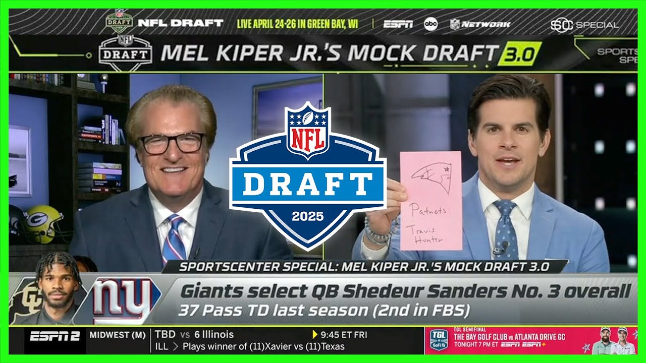 2025 NFL Mock Draft 3.0 (Mel Kiper Jr. & Field Yates)