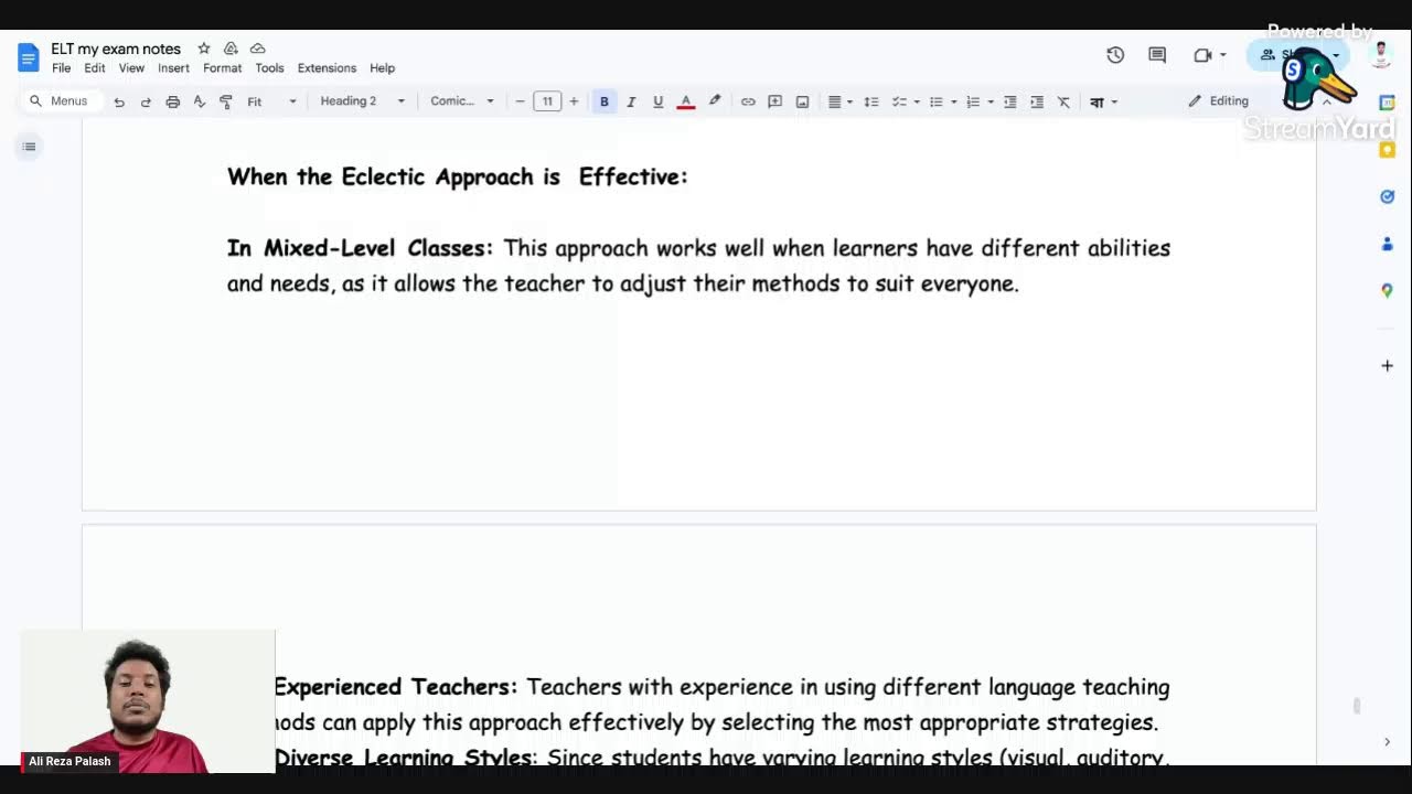 What is Eclectic approach? Discuss the features, advantages and disadvantages of this approach- ELT
