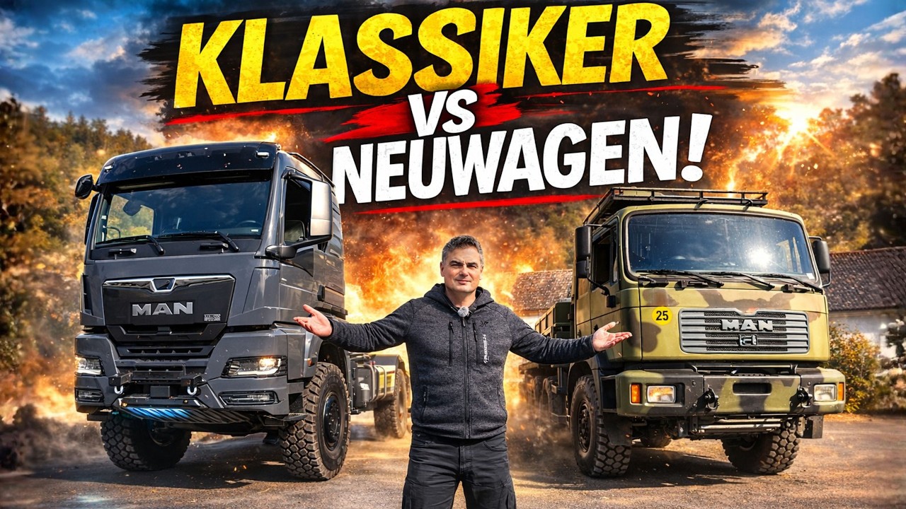 WOHNMOBIL auf MAN 6x6: Klassiker gegen Neuwagen! MAN FE 310 6x6 A vs  MAN TGM 26 540 4wheel24.de