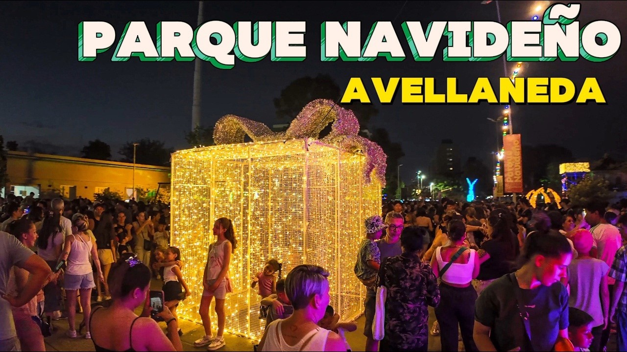 【4K】Avellaneda INAGURÓ el PARQUE NAVIDEÑO 2025 - Buenos Aires | Paseo Navideño 4K