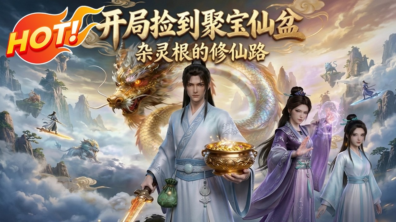 ⚡【新番速递】《开局捡到聚宝仙盆，杂灵根的修仙路》宗门杂役贺平生，灵根平庸遭冷眼，得聚宝仙盆，丹药功法入盆翻倍，闷头发育逆天崛起！#玄幻 #修仙 #逆袭 #漫剧 #爱看动漫