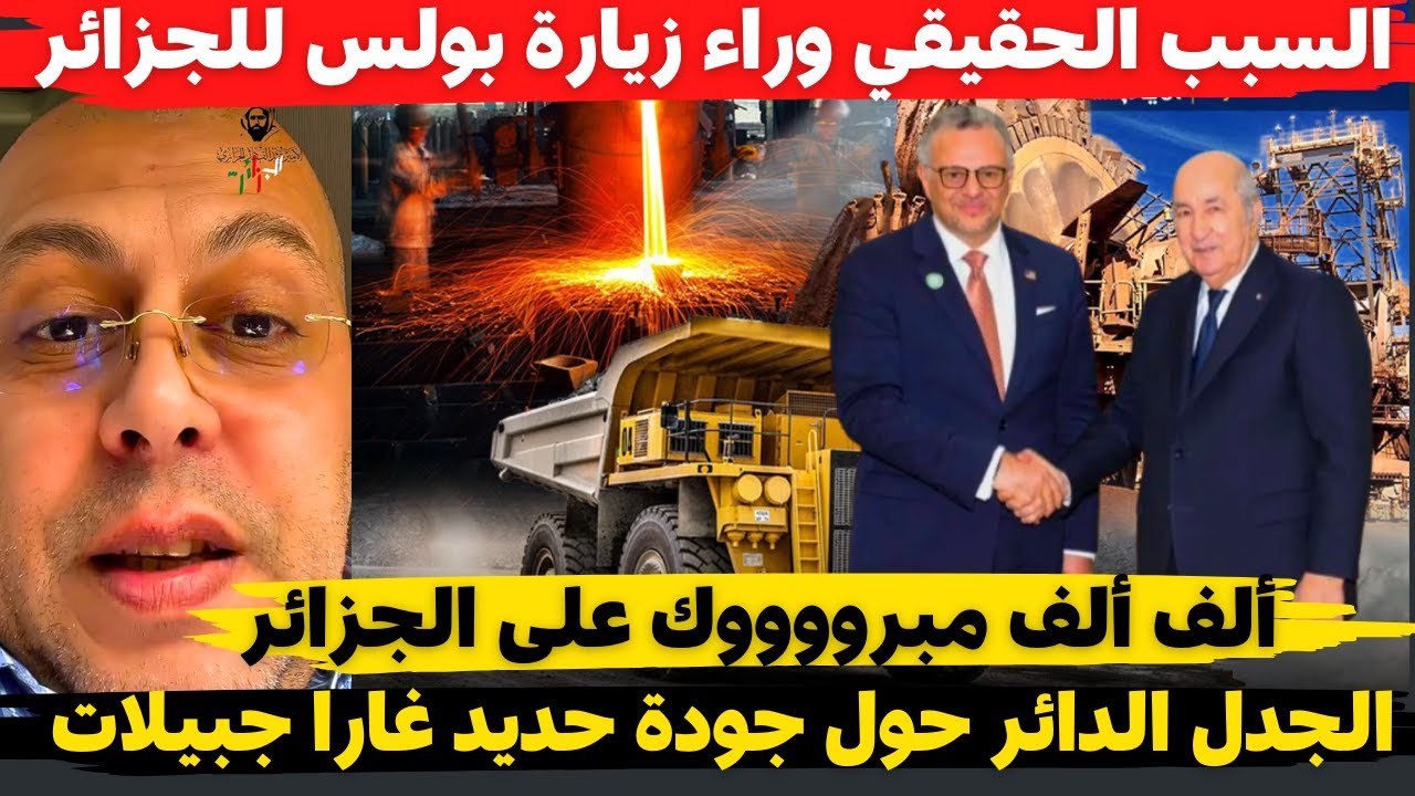 الشبل الجزائر السبب الحقيقي وراء زيارة بولس للجزائر والجدل الدائر حول جودة حديد غارا جبيلات