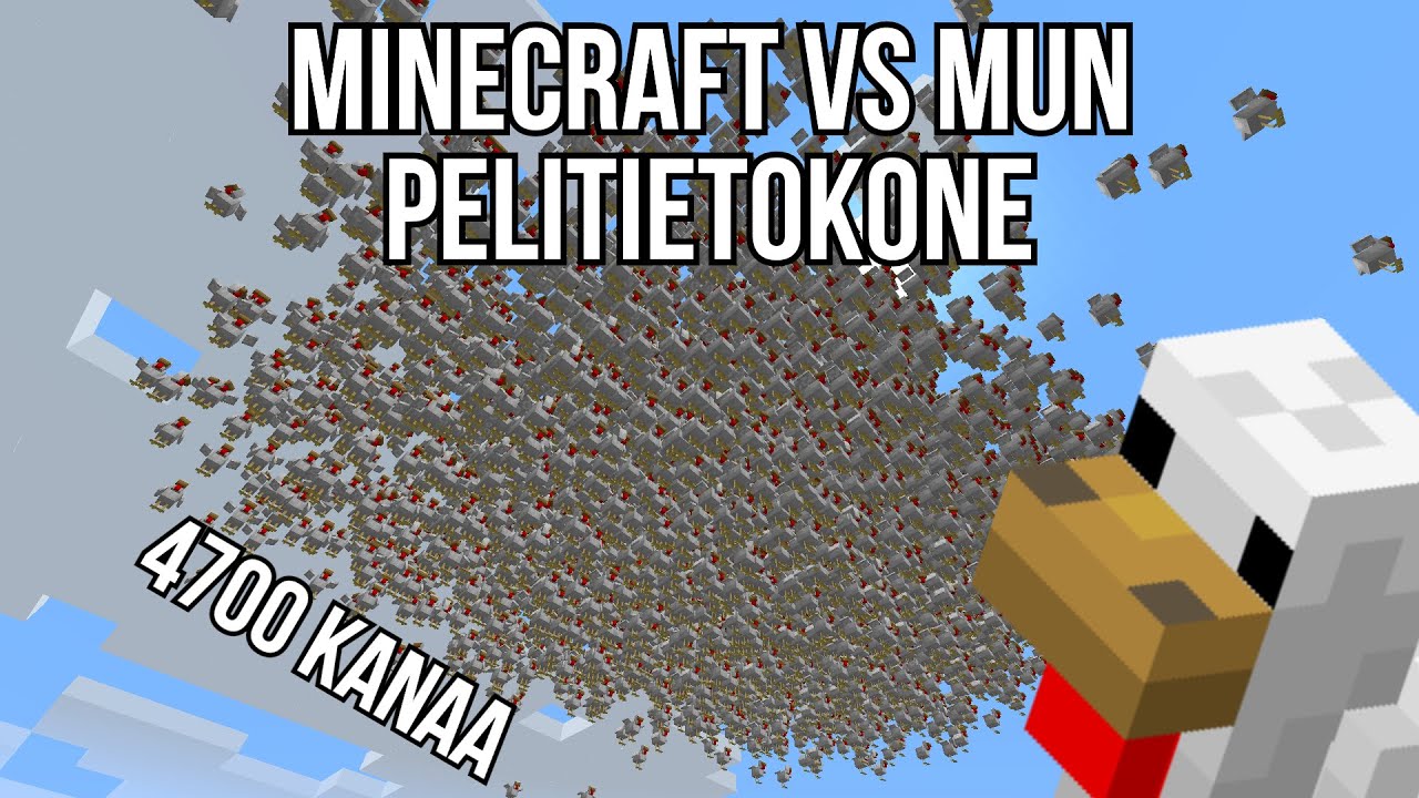 Yritin kaataa Minecraftin mun uudella koneella joten loin kana armeijan