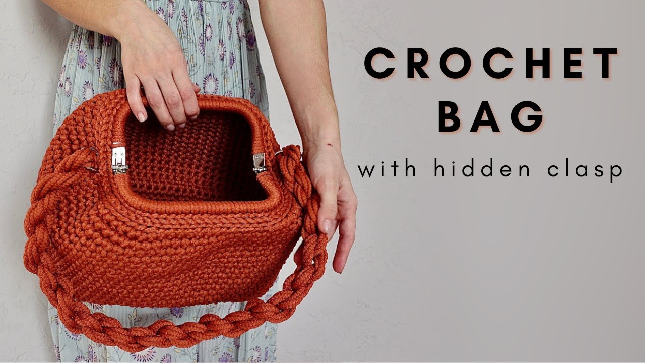 DIY Crochet BAG With Hidden Clasp │ Easy Crochet bag for beginners │ Simple Crochet Bag Tutorial