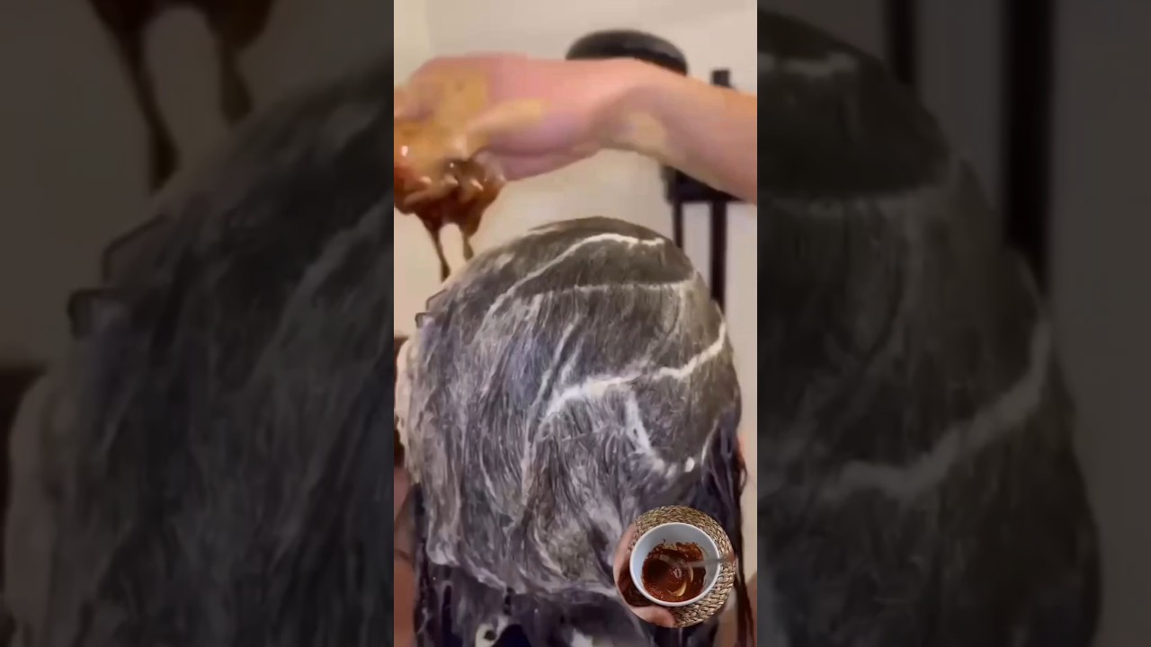 Natural Coffee Shampoo for Shiny Brown Hair 🌰✨ | DIY Hair Hack&rdquo; #NaturalShampoo #ytshorts #shorts