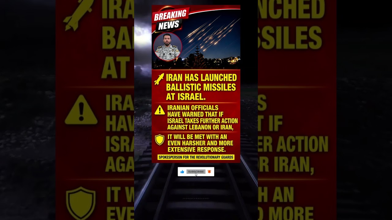 Iran Launches Ballistic Missile Attack on Israel | IRGC Issues Strong Warning